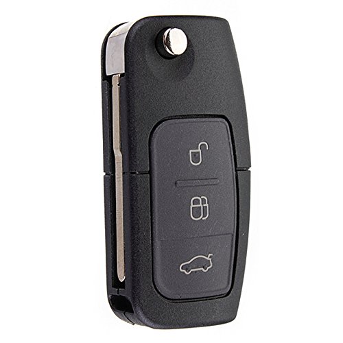 Llave con mando a distancia plegable de coche, de Katur, con 3 botones, de 433&nbsp MHz, para Ford con chip 4D-63