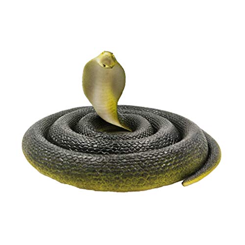 Llsdls Modelo Animal de la Serpiente de la simulación del Juguete de los niños, Serpiente Falsa plástica Suave de Goma, Cobra, Regalo Entero