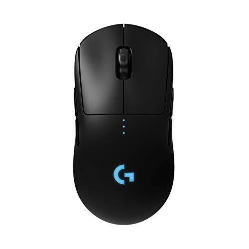 Logitech G PRO Ratón Gaming Inalámbrico, Captor HERO 25K, 25,600 DPI, RGB, Ultra-ligero, Peso Reducido, 4-8 Botones Programables, Batería Larga Duración, POWERPLAY-compatibile, PC - Embalaje Europeo