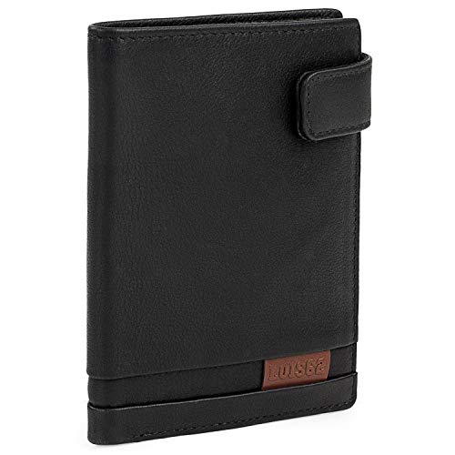 Lois - Cartera de Hombre. Billetero Tarjetero de Cuero Piel Genuina.Tarjetas Documentos Billetes dni carnet. Protección RFID. 202332, Color Negro Lois - Cartera de Hombre. Billetero Tarjetero de Cuero Piel Genuina.Tarjetas Documentos Billetes dni carnet. Protección RFID. 202332, Color Negro