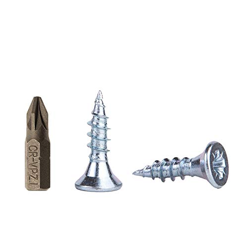 Lote de 1000 tornillos para madera de acero galvanizado de 3,0 x 12 mm, tornillos de cabeza Pozi-Drive, fijadores, avellanados, tornillos de aglomerado (1000 unidades) Lote de 1000 tornillos para madera de acero galvanizado de 3,0 x 12 mm, tornillos de cabeza Pozi-Drive, fijadores, avellanados, tornillos de aglomerado (1000 unidades)