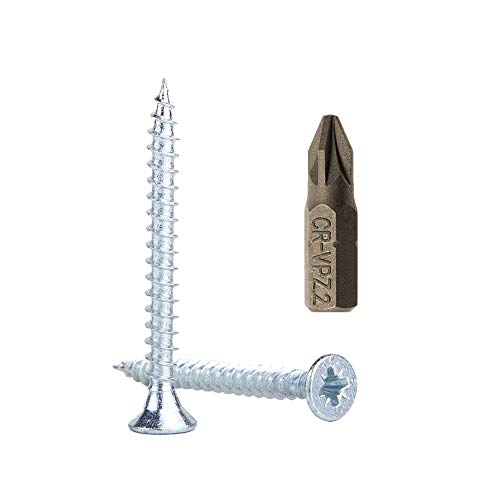 Lote de 50 tornillos para madera de acero galvanizado, 4,5 x 40 mm, tornillos de cabeza Pozi-Drive, fijadores, avellanados, tornillos de aglomerado (50 unidades) Lote de 50 tornillos para madera de acero galvanizado, 4,5 x 40 mm, tornillos de cabeza Pozi-Drive, fijadores, avellanados, tornillos de aglomerado (50 unidades)