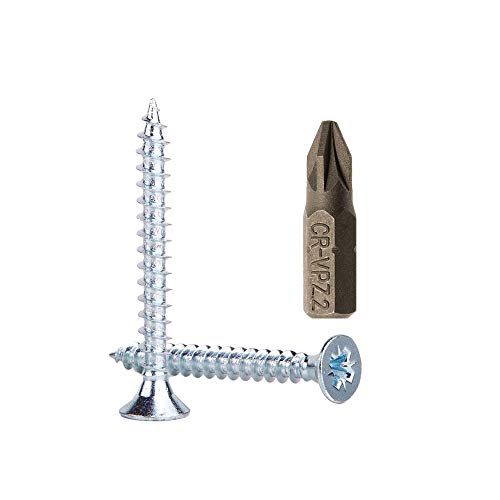 Lote de 500 tornillos para madera de acero galvanizado de 3,0 x 35 mm, tornillos de cabeza Pozi-Drive, fijadores, avellanados, tornillos de aglomerado (500 unidades) Lote de 500 tornillos para madera de acero galvanizado de 3,0 x 35 mm, tornillos de cabeza Pozi-Drive, fijadores, avellanados, tornillos de aglomerado (500 unidades)