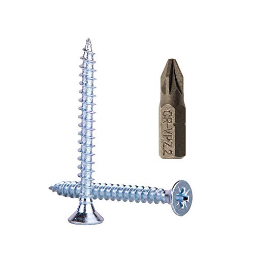 Lote de 700 tornillos para madera de acero galvanizado de 4,0 x 45 mm, tornillos de cabeza Pozi-Drive, fijadores, avellanados, tornillos de aglomerado (700 unidades) Lote de 700 tornillos para madera de acero galvanizado de 4,0 x 45 mm, tornillos de cabeza Pozi-Drive, fijadores, avellanados, tornillos de aglomerado (700 unidades)