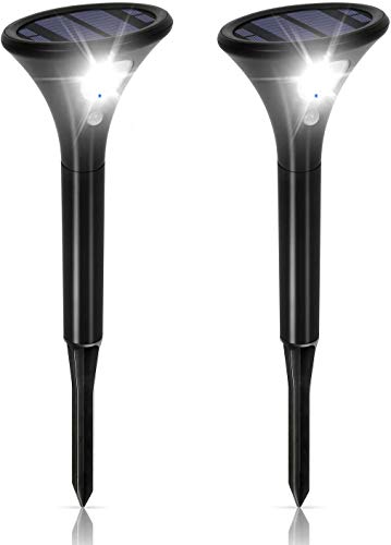 Luces Solares Jardín, Lamparas Solares Exterior con Sensor de Movimien IP65 Impermeable Paisaje Pathway Lámpara Luces de Seguridad para Patio Césped Escaleras (2 Packs) (Blanco Frío) Luces Solares Jardín, Lamparas Solares Exterior con Sensor de Movimien IP65 Impermeable Paisaje Pathway Lámpara Luces de Seguridad para Patio Césped Escaleras (2 Packs) (Blanco Frío)