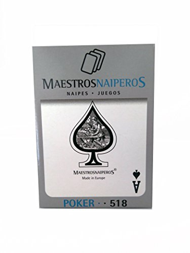 Maestros Naiperos- baraja Poker, clásico, 55, Cartas, Estuche cartón, Calidad Gran Casino, Color Azul o Rojo (130003030)