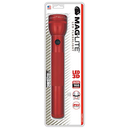 Maglite Standard 3D LED - Linterna de acampada y senderismo, color rojo Maglite Standard 3D LED - Linterna de acampada y senderismo, color rojo
