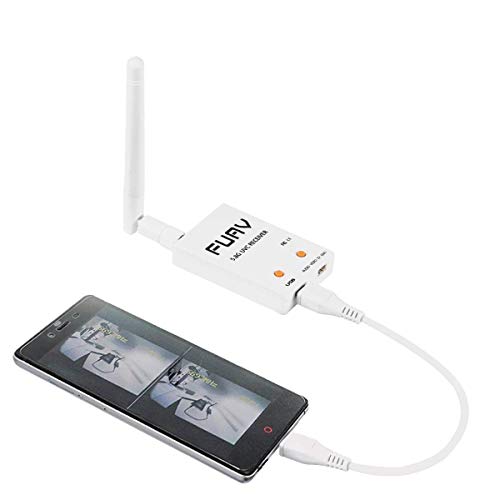Makerfire Receptor FPV Android 5.8G 150CH Receptor FPV OTG 5dBi RP SMA Hombre Blanco Metal para Smart Phone FPV Monitor PC Monitor Makerfire Receptor FPV Android 5.8G 150CH Receptor FPV OTG 5dBi RP SMA Hombre Blanco Metal para Smart Phone FPV Monitor PC Monitor