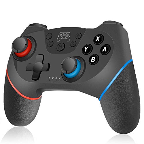 Mando para Nintendo Switch, Mando Inalambrico Nintendo Switch con Sensor 6 Gyro Axis/Dual Shock, Switch Pro Controller Compatible con Nintendo Switch Pro/Nintendo Switch Lite/PC