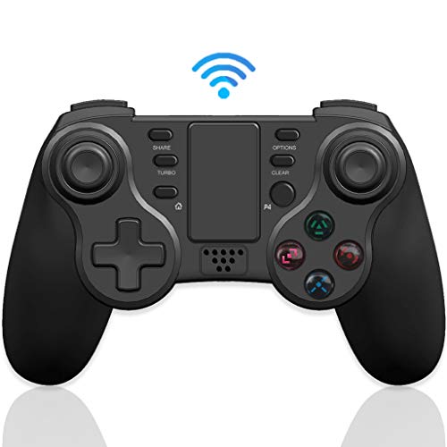 Mando PS4 Inalámbrico, Maegoo Bluetooth Game Mando Gamepad Joystick para Playstation 4 con Dual Shock/ 6-Axis Gyro Sensor/ Touch Panel/ Auricular Jack, Compatible con PS4/PS4 Slim/PS4 Pro