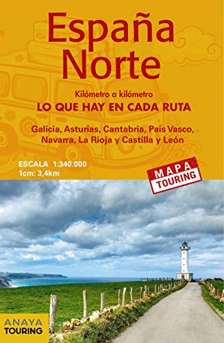 Mapa de carreteras 1:340.000 - España Norte (desplegable) (Mapa Touring) Mapa de carreteras 1:340.000 - España Norte (desplegable) (Mapa Touring)