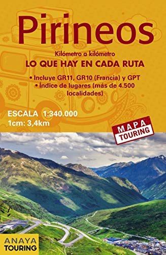 Mapa de Los Pirineos 1:340.000 - (desplegable) (Mapa Touring) Mapa de Los Pirineos 1:340.000 - (desplegable) (Mapa Touring)