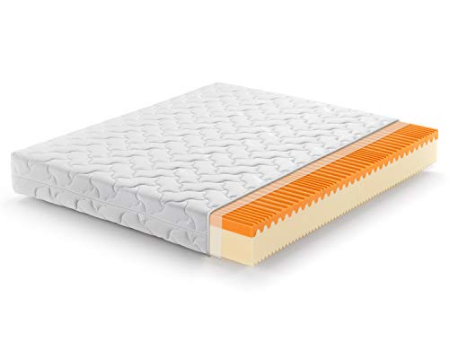 Marcapiuma - Colchón viscoelástico Matrimonio Memory 135x190 Alto 20 cm - Sunrise Plus - H2 Medio/Firme 5 Zonas Producto Sanitario CE Funda desenfundable Silver Antiácaros 100% Fabricado en Italia Marcapiuma - Colchón viscoelástico Matrimonio Memory 135x190 Alto 20 cm - Sunrise Plus - H2 Medio/Firme 5 Zonas Producto Sanitario CE Funda desenfundable Silver Antiácaros 100% Fabricado en Italia