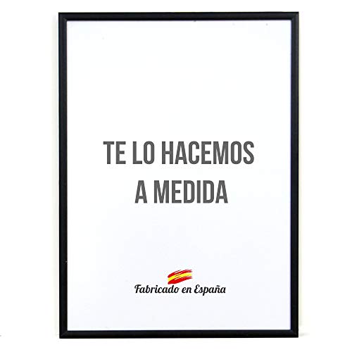 Marco a Medida para Fotos, póster, Puzzles, láminas, Diplomas y orlas. Cuadro Modelo 412-4 en Aluminio Negro Mate, con Cristal metacrilato 1.5 mm y Trasera Antihumedad 48x68 cm Marco a Medida para Fotos, póster, Puzzles, láminas, Diplomas y orlas. Cuadro Modelo 412-4 en Aluminio Negro Mate, con Cristal metacrilato 1.5 mm y Trasera Antihumedad 48x68 cm