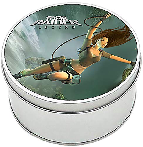 MasTazas Tomb Raider Legend Lara Croft Caja Redonda Lata Round Metal Tin Box