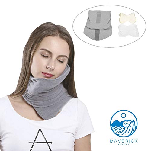 Maverick - Almohada de viaje de ALGODÓN. Cojín cervical viscoelástico y cómodo, ideal para el avión o el coche. Cojín reposacabezas de viaje para cuello y cervicales.Cuida de tu salud. Calidad PREMIUM Maverick - Almohada de viaje de ALGODÓN. Cojín cervical viscoelástico y cómodo, ideal para el avión o el coche. Cojín reposacabezas de viaje para cuello y cervicales.Cuida de tu salud. Calidad PREMIUM