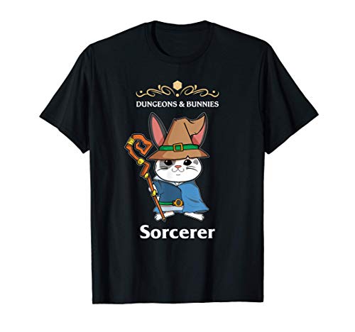 Mazmorras y conejitos Hechicero RPG Aventurero Gamer Camiseta
