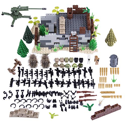 Mecotecn 571 Pieza Juguete Militar Kit de Casco y Arma para Figuras de Soldados y Mini Figuras, Compatible con Lego