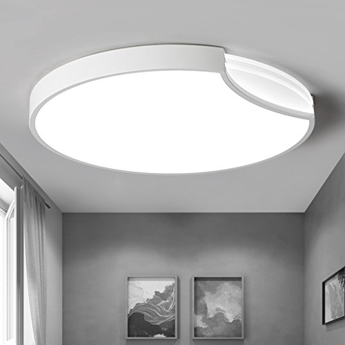 MEILING Luz de Techo Led Simple Modern Master Bedroom Light Round White Study Entrada Restaurante Iluminación Lámparas (Color : Blanco, Tamaño : 50cm)