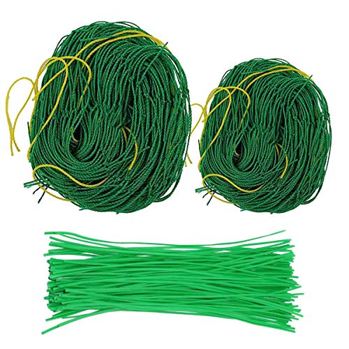 mengger 2Pcs Red de Jardín Red de Enrejado para Soportar Plantas Nylon Malla Vegetal Soporte trepadoras para Frijol de Guisante 3,6 x 1,8m 1,8 x 1,8m con 100Pcs Aglutinante de Plantas mengger 2Pcs Red de Jardín Red de Enrejado para Soportar Plantas Nylon Malla Vegetal Soporte trepadoras para Frijol de Guisante 3,6 x 1,8m 1,8 x 1,8m con 100Pcs Aglutinante de Plantas