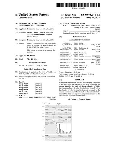 Method and apparatus for automated bill timeline: United States Patent (English Edition)