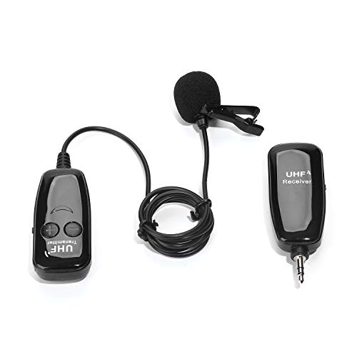 Micrófono inalámbrico de solapa Lavalier Grabación UHF Micro con reducción de ruido profesional inalámbrico para iOS Android Uso para la transmisión en directo, grabación de vídeo Youtube TikTok