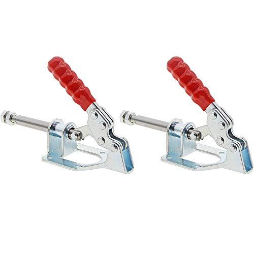 MINGZE 2pcs 32mm Toggle Clamp GH-302-F, Abrazadera rápida Pinza de soldar pieza a presión para soldar 136kg Holding Capacity Stroke Push Pull Action Hand Tool MINGZE 2pcs 32mm Toggle Clamp GH-302-F, Abrazadera rápida Pinza de soldar pieza a presión para soldar 136kg Holding Capacity Stroke Push Pull Action Hand Tool