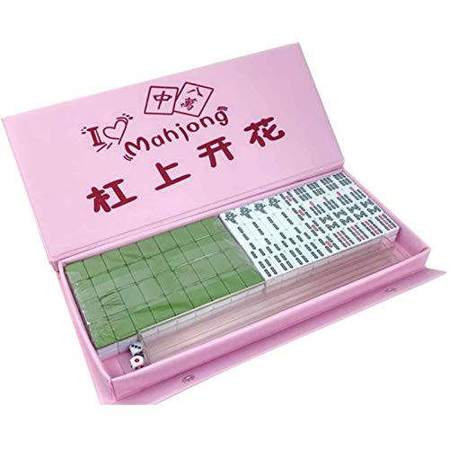 Mini 144 Mahjong Tile Set Juego de Mesa de Viaje Juegos Tradicionales Chinos de Mahjong, tamaño portátil y liviano