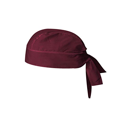 MISEMIYA - Gorro Bandana Gorro Chef Bandana Gorro Cocinero Gorro Camarero Gorro Carnicero - Ref.926 - Granate, Pack* 1 Pcs