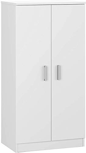 Mobelcenter – Mueble Zapatero Basic 2 Puertas – Armario Zapatero 2 Puertas Color Blanco Soft– Capacidad para 20-24 Pares de Zapatos – Medidas: Ancho: 55 cm x Fondo: 36 cm x Alto: 108 cm - (0894)