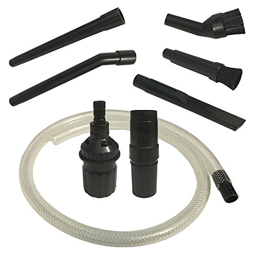 MohMus Universal - Mini Kit de Boquillas - Juego de Accesorios - Juego de Micro-boquillas - Juego de Limpieza para PC - Juego de 9 Piezas - conexión 30-38 mm - con Manguera Flexible de 90 cm