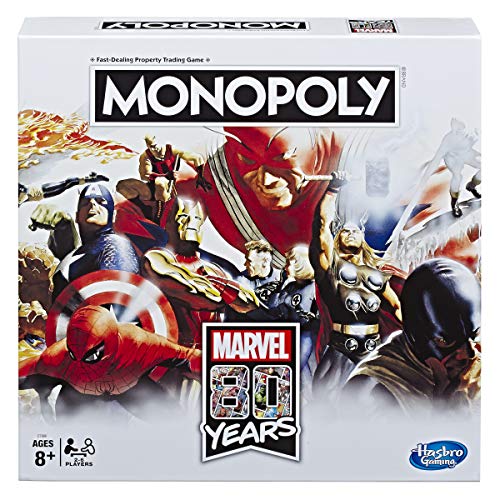 Monopoly - Juego de Mesa de Monopoly Marvel 80 años Comics