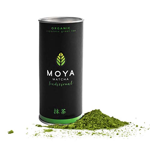 Moya Matcha Té Verde Orgánico En Polvo | 30g Tradicional (II) Grado | Cultivado y Cosechado en Uji, Japón | Perfecto para Beber con Agua, Lattes, Batidos y Limonadas