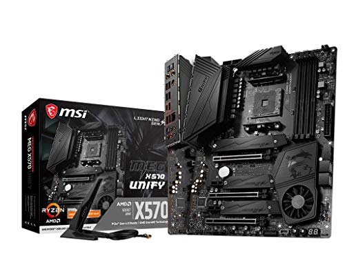 MSI MEG X570 UNIFY - Placa base Enthustiast Gaming (AM4, 3 x PCI-E 4.0 x16, 4 DIMMs, DDR4-4600+, 3 x Lightning Gen4 M.2, 4 x SATA 6 Gb/s)