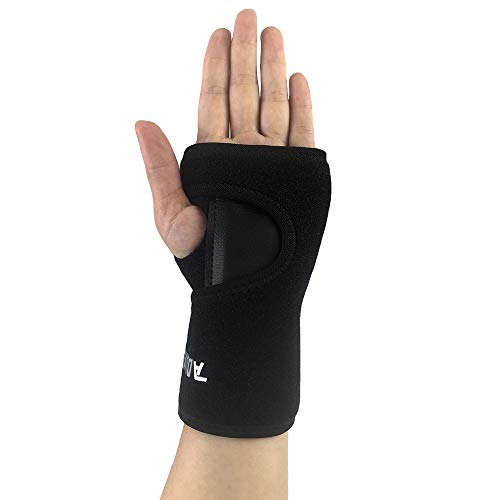 Muñequera para mano izquierda o derecha para túnel carpiano, férula de muñeca extraíble para tendinitis, soporte para el pulgar por síndrome del ratón y lesiones deportivas (1 unidad), Left hand