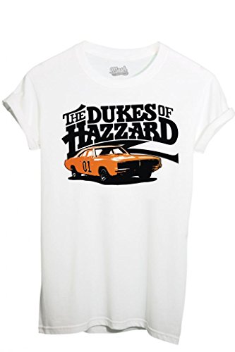 MUSH T-Shirt Los Dukes De Hazzard - Film by Dress Your Style - Hombre-L Blanco