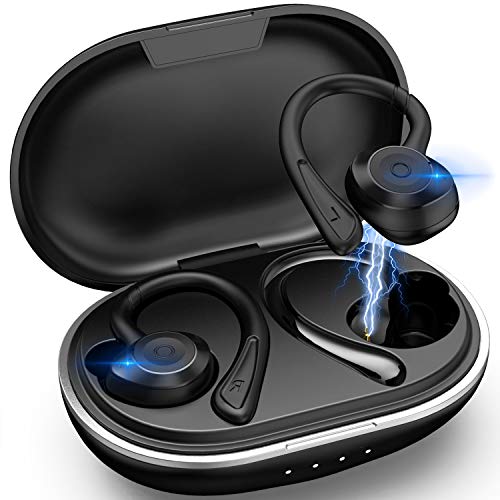 Muzili Auriculares Bluetooth Deportivos V5.0 IPX7 Impermeable Auriculares Bluetooth Inalambricos Movil 36H Tiempo de Reprodución Sonido Estéreo con Microfono Incorporado Caja de Carga Muzili Auriculares Bluetooth Deportivos V5.0 IPX7 Impermeable Auriculares Bluetooth Inalambricos Movil 36H Tiempo de Reprodución Sonido Estéreo con Microfono Incorporado Caja de Carga