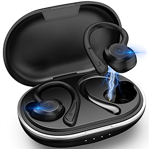 Muzili Auriculares Bluetooth Deportivos V5.0 IPX7 Impermeable Auriculares Bluetooth Inalambricos Movil 36H Tiempo de Reprodución Sonido Estéreo con Microfono Incorporado Caja de Carga