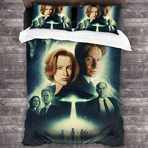 N \ A X Files - Juego de cama de 3 piezas (200,6 x 180 cm, poliéster, súper suave)