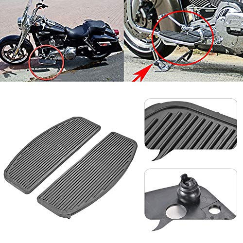 NATGIC - Almohadillas de Goma Antideslizantes para Piso de Motocicleta para Harley Touring Electra Road King Glide