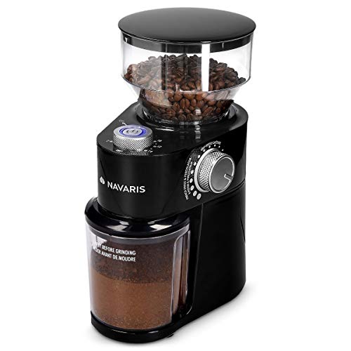 Navaris Molinillo de café eléctrico - Molino Regulable de Granos de café Semillas Frutos Secos o Especias - Moledor Profesional para hasta 14 Tazas Navaris Molinillo de café eléctrico - Molino Regulable de Granos de café Semillas Frutos Secos o Especias - Moledor Profesional para hasta 14 Tazas