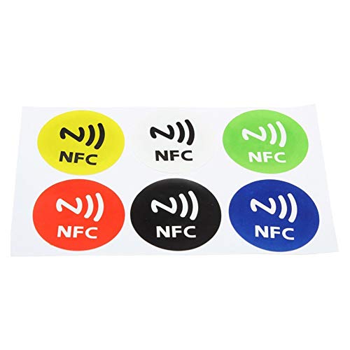 Ndier NFC - 6 etiquetas inteligentes adhesivas NFC Smart Tag impermeables NFC Smart Tag Rfid pegatinas etiqueta etiqueta adhesiva para Samsung S3 S4 papelería y productos para oficina