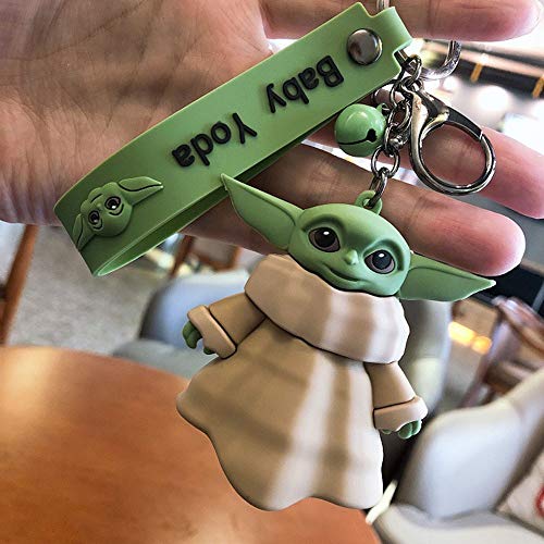 Neaer Llavero de Star Wars Yoda Baby llavero mandaloriano Lindo Yoda llavero de silicona con figura de dibujos animados para coche (color: Yoda, tamaño: 5,7 cm) Neaer Llavero de Star Wars Yoda Baby llavero mandaloriano Lindo Yoda llavero de silicona con figura de dibujos animados para coche (color: Yoda, tamaño: 5,7 cm)