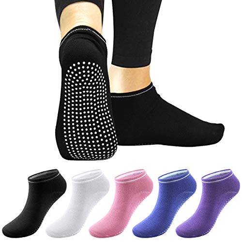 Netspower Yoga Calcetines Pilates, Calcetines deportivos antideslizantes Calcetines de algodón Calcetines deportivos transpirables Calcetines para correr Secado rápido para mujeres y hombres Ballet