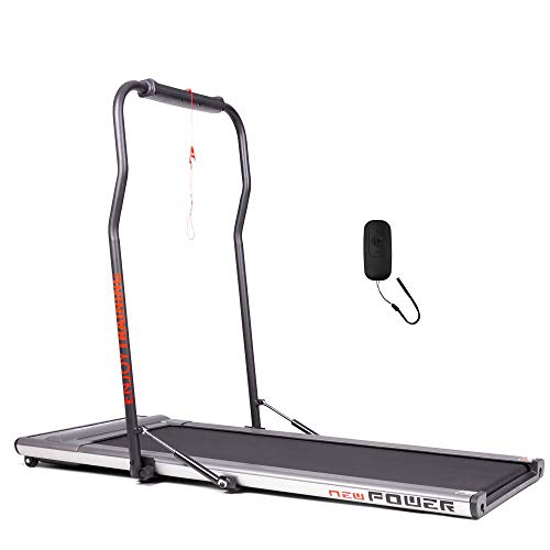 NEWPOWER - Cinta de Andar Eléctrica Plegable Slim (1100W) Ultrafina, hasta 8km/h, 12 Programas Automáticos, 3 Modos (Velocidad, Calorías, Tiempo) y Estructura Aluminio. Sin Montaje. Incluye Mando NEWPOWER - Cinta de Andar Eléctrica Plegable Slim (1100W) Ultrafina, hasta 8km/h, 12 Programas Automáticos, 3 Modos (Velocidad, Calorías, Tiempo) y Estructura Aluminio. Sin Montaje. Incluye Mando