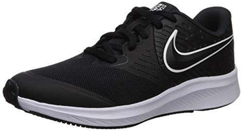 Nike Star Runner 2 (GS), Zapatillas, Negro (Black/White/Black/Volt 001), 35.5 EU