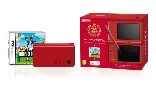 Nintendo DSi XL + New Super Mario Bros - juegos de PC (LCD, 106.7 mm (4.2 "), SD, SDHC, 100-240 V, 314 g, 161 x 21.2 x 91.4 mm) Rojo