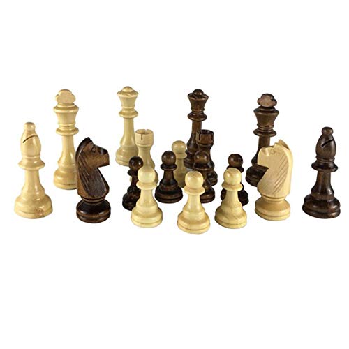 NLLeZ 1set Piezas de ajedrez de Madera King Altura 54/65/80/92 / 105mm Juego de ajedrez de ajedrez de Madera Concurso de ajedrez Conjunto de ajedrez Adulto para niños Regalo de ajedrez IA14