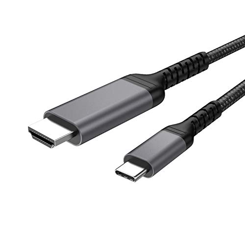 nonda Cable USB C a HDMI 4K@60Hz [2M], Cable USB Tipo C a HDMI 2.0 [Compatible con Thunderbolt 3] para MacBook Pro 2020/2019, MacBook Air/iPad Pro 2020, Surface Book 2 y Otros Dispositivos Tipo C