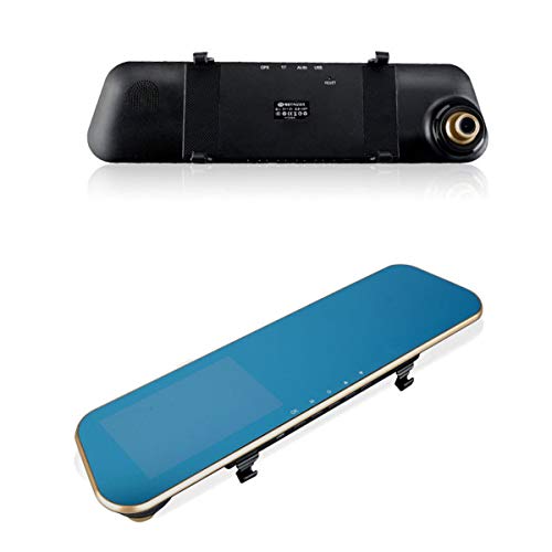 Nosii HD 1080P 170 ° Grabador de Video para Auto Lente Doble Espejo retrovisor CAM con Pantalla de 4.3"Sensor G en la Parte Delantera y Trasera Cámara de grabación de Bucle Nosii HD 1080P 170 ° Grabador de Video para Auto Lente Doble Espejo retrovisor CAM con Pantalla de 4.3"Sensor G en la Parte Delantera y Trasera Cámara de grabación de Bucle